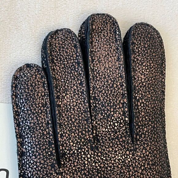 UGG Winter Set Metallic Black Gloves & Headband Small NWT - Picture 6 of 7